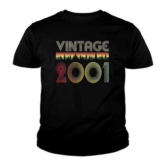 2001 20Th Birthday Vintage Retro Happy 20 Years Old Youth T-shirt | Mazezy