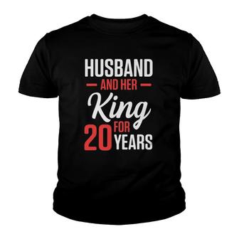 20Th 20 Years Wedding Anniversary Gift King Husband Wife Youth T-shirt | Mazezy