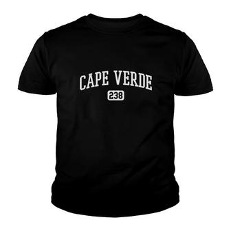 238 Cape Verde Country Area Code Verdian Verdean Pride Youth T-shirt | Mazezy UK