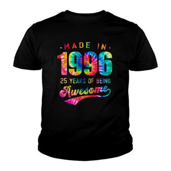 25 Years Old 25Th Birthday 1996 Tie Dye Awesome Youth T-shirt | Mazezy