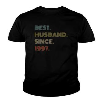 25Th Wedding Anniversary Gift Best Husband Since 1997 Gift Youth T-shirt | Mazezy