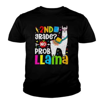 2Nd Grade Squad No Prob Llama Teacher Student Back To School Youth T-shirt | Mazezy