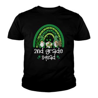 2Nd Grade Squad Rainbow Gnome Happy St Patricks Day Teacher Youth T-shirt - Thegiftio UK
