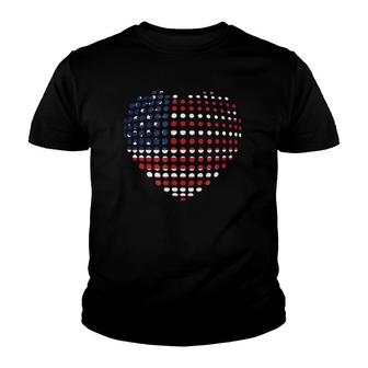 4Th Of July American Flag Heart Us Patriotic Colors Youth T-shirt