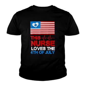 4Th Of July Cool Nurse American Flaggift Youth T-shirt | Mazezy