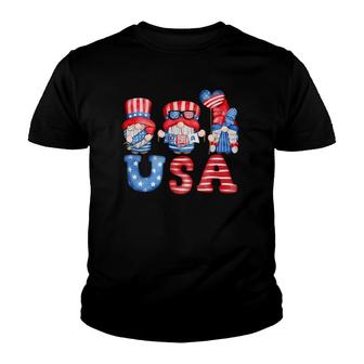 4Th Of July Usa American Flag Gnomes Patriotic Cute Youth T-shirt | Mazezy DE