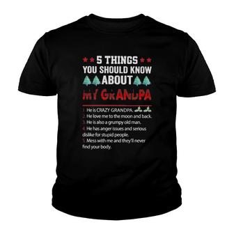 5 Things You Should Know About My Grandpa Christmas V2 Youth T-shirt - Thegiftio UK