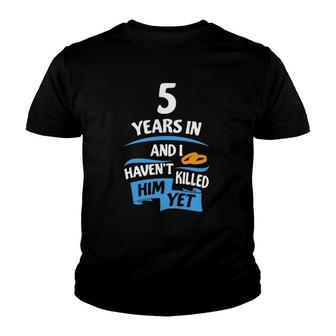 5 Years Anniversary Gift Idea For Her 5Th Wedding Youth T-shirt | Mazezy