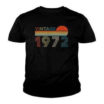 50 Years Old 50Th Birthday Gifts Awesome Since Vintage 1972 Ver2 Youth T-shirt | Mazezy