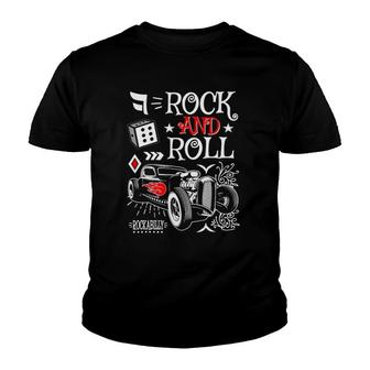 50S Hot Rod Vintage Rockabilly Sock Hop Doo Wop Hotrod 60S Youth T-shirt | Mazezy