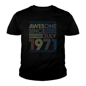 50Th Birthday Gifts - Awesome Since July 1971 Ver2 Youth T-shirt | Mazezy