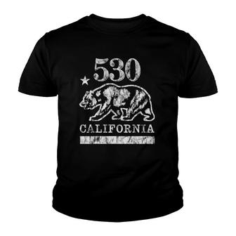 530 California Redding Chico Tahoe Davis Marysville Youth T-shirt | Mazezy
