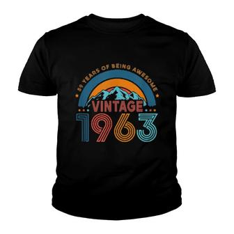 59 Years Old Retro 80S Style 59Th Birthday Born In 1963 Youth T-shirt | Mazezy