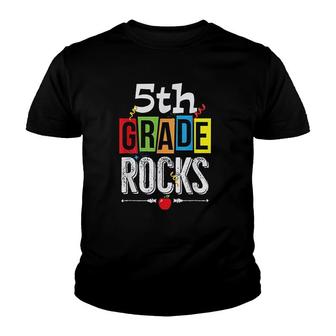 5th Fifth Grade Rocks Back To School Youth T-shirt | Mazezy