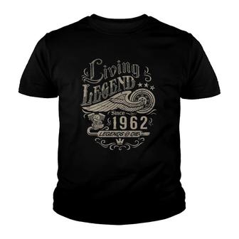 60Th Birthday For Men - Living Legend Since 1962 Ver2 Youth T-shirt | Mazezy