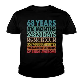 68 Years Old 68Th Birthday Vintage Retro Youth T-shirt | Mazezy