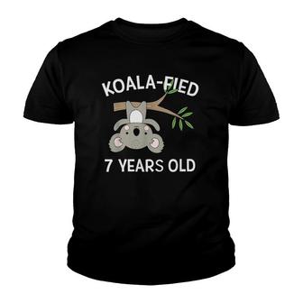 7 Years Old Birthday Cute Koala Pun 7Th Party Gift Youth T-shirt | Mazezy UK