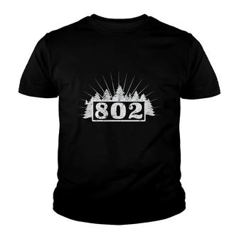 802 In The Trees Vermont Area Code Youth T-shirt | Mazezy