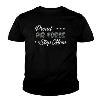Abu Bold Proud Air Force Step Mom Youth T-shirt | Mazezy