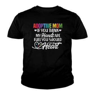 Adoptive Mom Adoption Foster Mom Mother Youth T-shirt | Mazezy