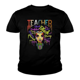 African American Black History Teacher Women Dashiki Youth T-shirt | Mazezy