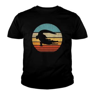 Alligator Retro Vintage 60S 70S Sunset Reptile Animal Men Youth T-shirt | Mazezy