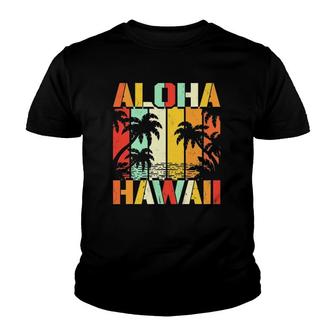 Aloha Hawaii Hawaiian Island Vintage 1980S Retro Style Gifts Youth T-shirt | Mazezy
