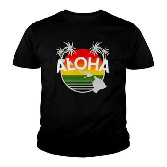 Aloha Hawaii Palm Tree - Feel The Aloha Hawaiian Spirit Youth T-shirt | Mazezy