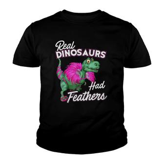 Amazing Real Dinosaurs Had Feathersrex Comedy Youth T-shirt | Mazezy