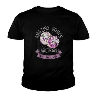 Amazing Women Born On The Cusp Youth T-shirt | Mazezy