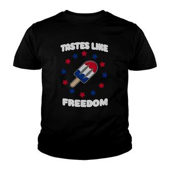 America Tastes Like Freedom Patriotic Ice Cream Youth T-shirt | Mazezy