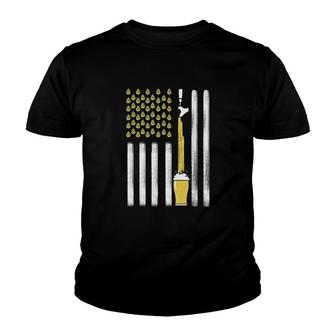 American Beer Flag Youth T-shirt | Mazezy