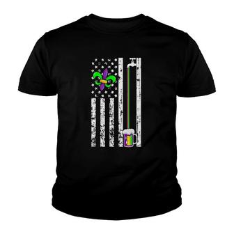 American Flag Mardi Gras Carnival Parade Masquerade Party Youth T-shirt | Mazezy
