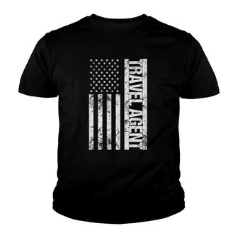 American Flag Travel Agent Youth T-shirt | Mazezy
