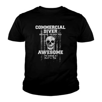 American Funny Commercial Diver Usa Diving Youth T-shirt | Mazezy