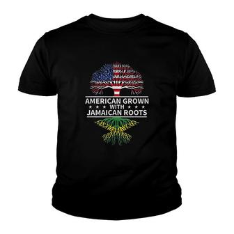 American Grown Jamaican Roots Jamaica Youth T-shirt | Mazezy