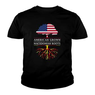 American Grown With Macedonian Roots - Macedonia Youth T-shirt | Mazezy