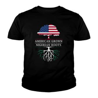 American Grown With Nigerian Roots Nigeria Youth T-shirt | Mazezy