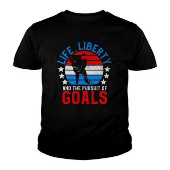 American Ice Hockey Fan Funny July 4Th Hockey Player Gift Youth T-shirt - Thegiftio UK