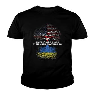 American Raised With Ukrainian Roots Ukraine Premium Youth T-shirt | Mazezy