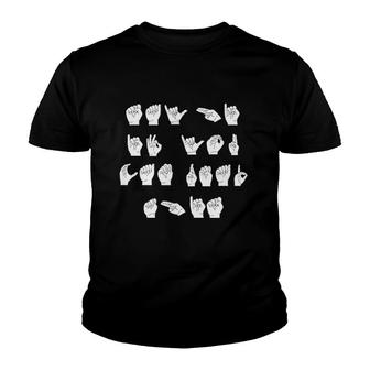 American Sign Language Say Hi If You Can Read Youth T-shirt | Mazezy