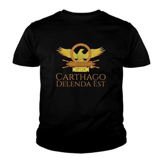 Ancient Roman Quote Spqr Eagle Carthage Must Be Destroyed Youth T-shirt | Mazezy