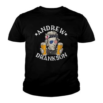 Andrew Drankson President Andrew Jackson Drinking Beer Youth T-shirt | Mazezy
