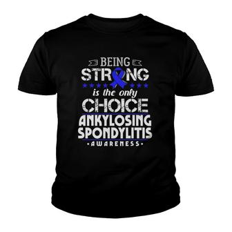 Ankylosing Spondylitis Gift As Awareness Ribbon Youth T-shirt | Mazezy