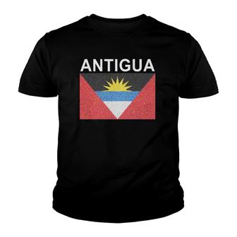 Antigua Flag Artistic Waladli Youth T-shirt | Mazezy