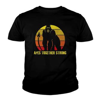 Apes Together Strong Graphic Stock Trading Meme Youth T-shirt | Mazezy