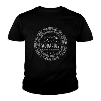 Aquarius Zodiac Aquarius Star Sign Youth T-shirt | Mazezy