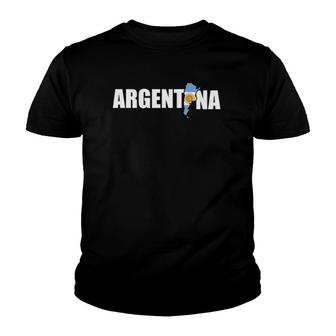 Argentina Flag Map Argentinian Flag Youth T-shirt | Mazezy