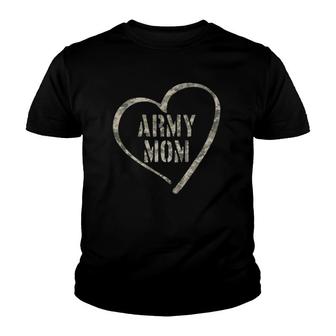 Army Mom Proud Military Mother Serviceman Soldier Mom Youth T-shirt | Mazezy