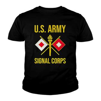 Army Signal Corps Branch Usasc Us Premium Youth T-shirt | Mazezy